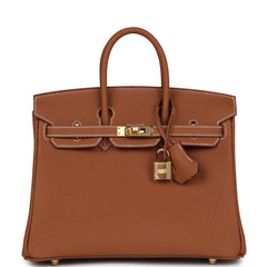 Hermes Birkin 25 Gold Togo Gold Hardware