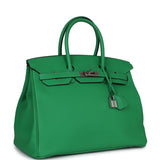 Pre-owned Hermes Birkin 35 Bambou Togo Palladium Hardware