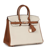 Hermes Special Order (HSS) Birkin 25 Craie and Gold Togo Rose Gold Hardware