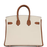 Hermes Special Order (HSS) Birkin 25 Craie and Gold Togo Rose Gold Hardware