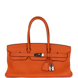 Pre-owned Hermes Shoulder Birkin 42 JPG Orange H Clemence Palladium Hardware