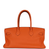 Pre-owned Hermes Shoulder Birkin 42 JPG Orange H Clemence Palladium Hardware