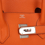 Pre-owned Hermes Shoulder Birkin 42 JPG Orange H Clemence Palladium Hardware