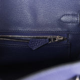 Pre-owned Hermes Birkin 25 Bleu Encre Togo Palladium Hardware