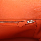 Pre-owned Hermes Birkin 35 Orange Togo Palladium Hardware