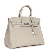 Hermes Birkin 35 Craie Togo Palladium Hardware