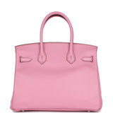 Pre-owned Hermes Birkin 30 Bubblegum Swift Palladium Hardware