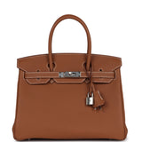 Hermes Birkin 30 Gold Togo Palladium Hardware