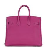 Pre-owned Hermes Birkin 25 Magnolia Togo Palladium Hardware