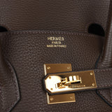 Pre-owned Hermes Birkin 35 Chocolate Togo Gold Hardware