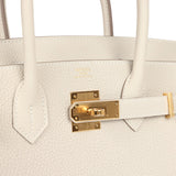 Hermes Birkin 30 Craie Togo Gold Hardware