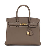 Hermes Birkin 30 Etoupe Togo Gold Hardware