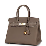 Hermes Birkin 30 Etoupe Togo Gold Hardware