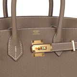 Hermes Birkin 30 Etoupe Togo Gold Hardware