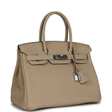 Pre-owned Hermes Birkin 30 Trench Togo Palladium Hardware