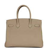 Pre-owned Hermes Birkin 30 Trench Togo Palladium Hardware