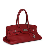 Pre-owned Hermes Shoulder Birkin 42 JPG Rouge Vif Clemence Palladium Hardware