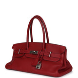 Pre-owned Hermes Shoulder Birkin 42 JPG Rouge Vif Clemence Palladium Hardware