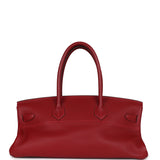 Pre-owned Hermes Shoulder Birkin 42 JPG Rouge Vif Clemence Palladium Hardware