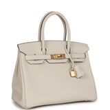 Hermes Birkin 30 Craie Togo Gold Hardware