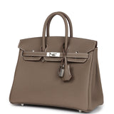 Hermes Birkin 25 Etoupe Togo Palladium Hardware