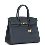 Hermes Birkin 30 Gris Misty Togo Permabrass Hardware