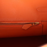 Pre-owned Hermes Birkin 35 Orange Epsom Gold Hardware