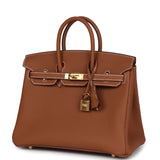 Hermes Birkin 25 Gold Togo Gold Hardware