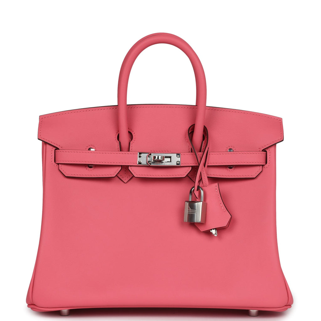 Hermes Birkin 25 Rose Azalee Swift Palladium Hardware – Madison Avenue ...