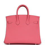 Hermes Birkin 25 Rose Azalee Swift Palladium Hardware