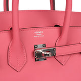 Hermes Birkin 25 Rose Azalee Swift Palladium Hardware