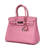 Pre-owned Hermes Birkin 30 Bubblegum Epsom Palladium Hardware