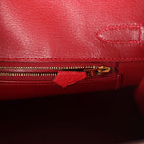 Hermes Birkin 30 Rouge Vif Ostrich Gold Hardware