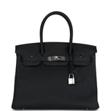 Hermes Birkin 30 Black Togo Palladium Hardware