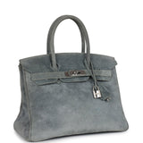 Vintage Hermes Birkin 30 Gris Fume Doblis Palladium Hardware