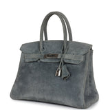 Vintage Hermes Birkin 30 Gris Fume Doblis Palladium Hardware