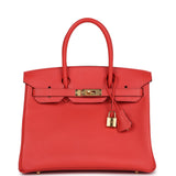 Hermes Birkin 30 Rose Jaipur Epsom Gold Hardware