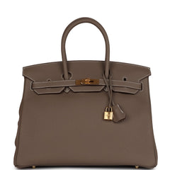 Hermes Birkin 35 Etoupe Togo Gold Hardware