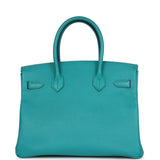 Pre-owned Hermes Special Order (HSS) Birkin 30 Bleu Paon Epsom Gold Hardware