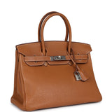 Pre-owned Hermes Birkin 30 Gold Togo Palladium Hardware