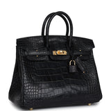 Hermes Birkin 25 Black Matte Alligator Gold Hardware Payment 1