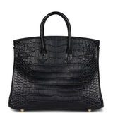 Hermes Birkin 25 Black Matte Alligator Gold Hardware Payment 1