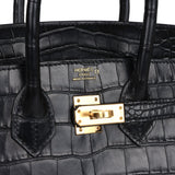 Hermes Birkin 25 Black Matte Alligator Gold Hardware Payment 1