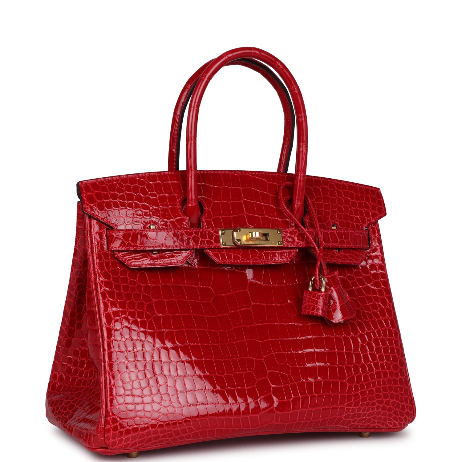 Hermes Birkin 30 Braise Shiny Porosus Crocodile Gold Hardware – Madison ...