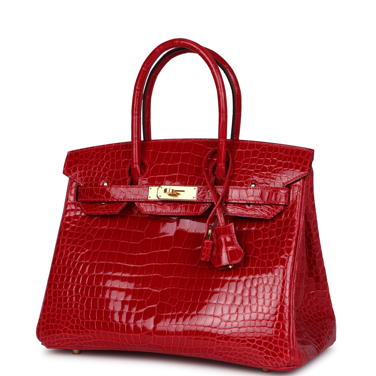 Hermes Birkin 30 Braise Shiny Porosus Crocodile Gold Hardware – Madison ...