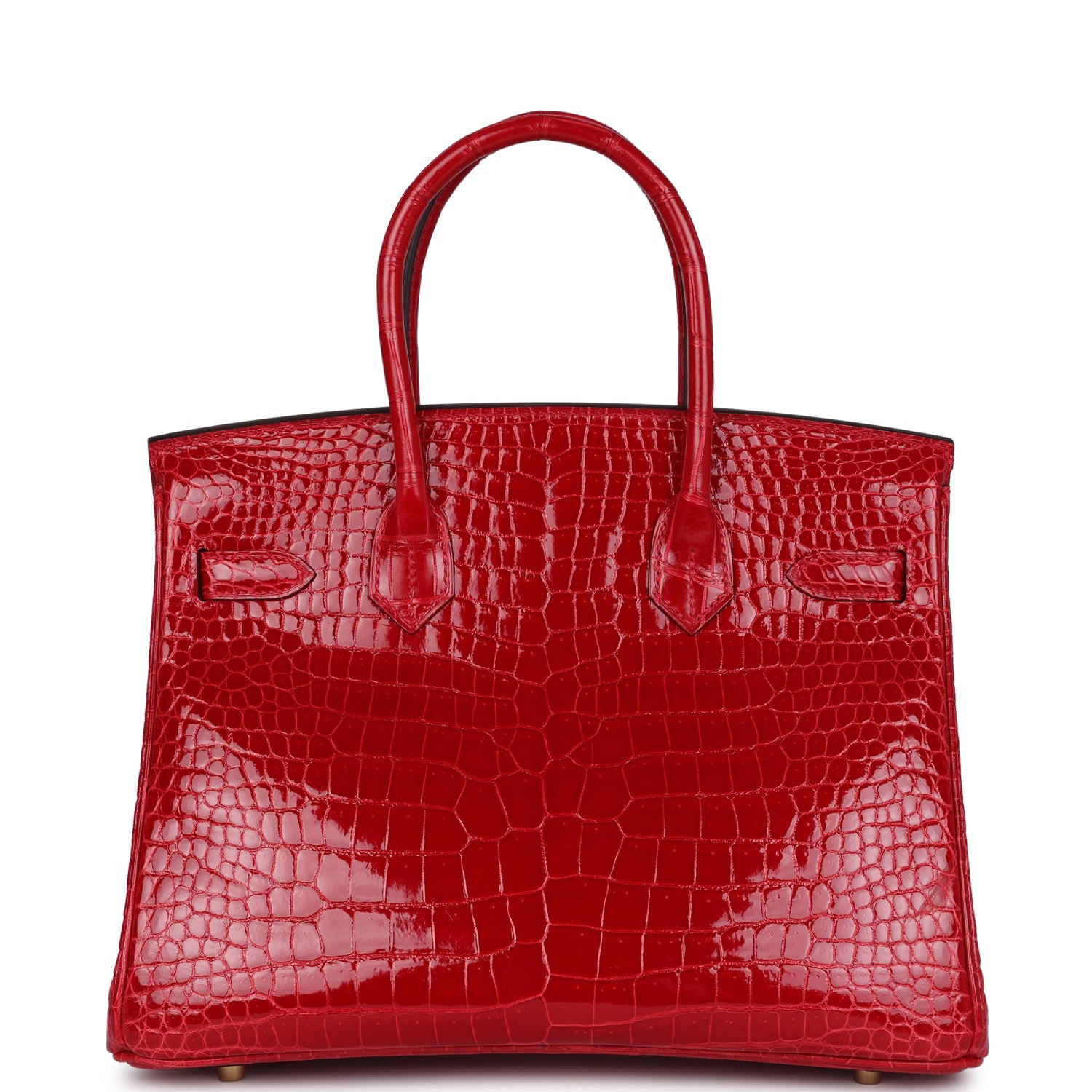 Hermes Birkin 30 Braise Shiny Porosus Crocodile Gold Hardware – Madison ...