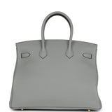 Hermes Birkin 35 Gris Mouette Togo Gold Hardware