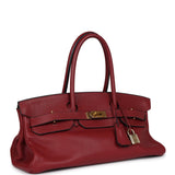 Pre-owned Hermes Shoulder Birkin 42 JPG Rouge H Clemence Gold Hardware