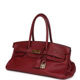 Pre-owned Hermes Shoulder Birkin 42 JPG Rouge H Clemence Gold Hardware