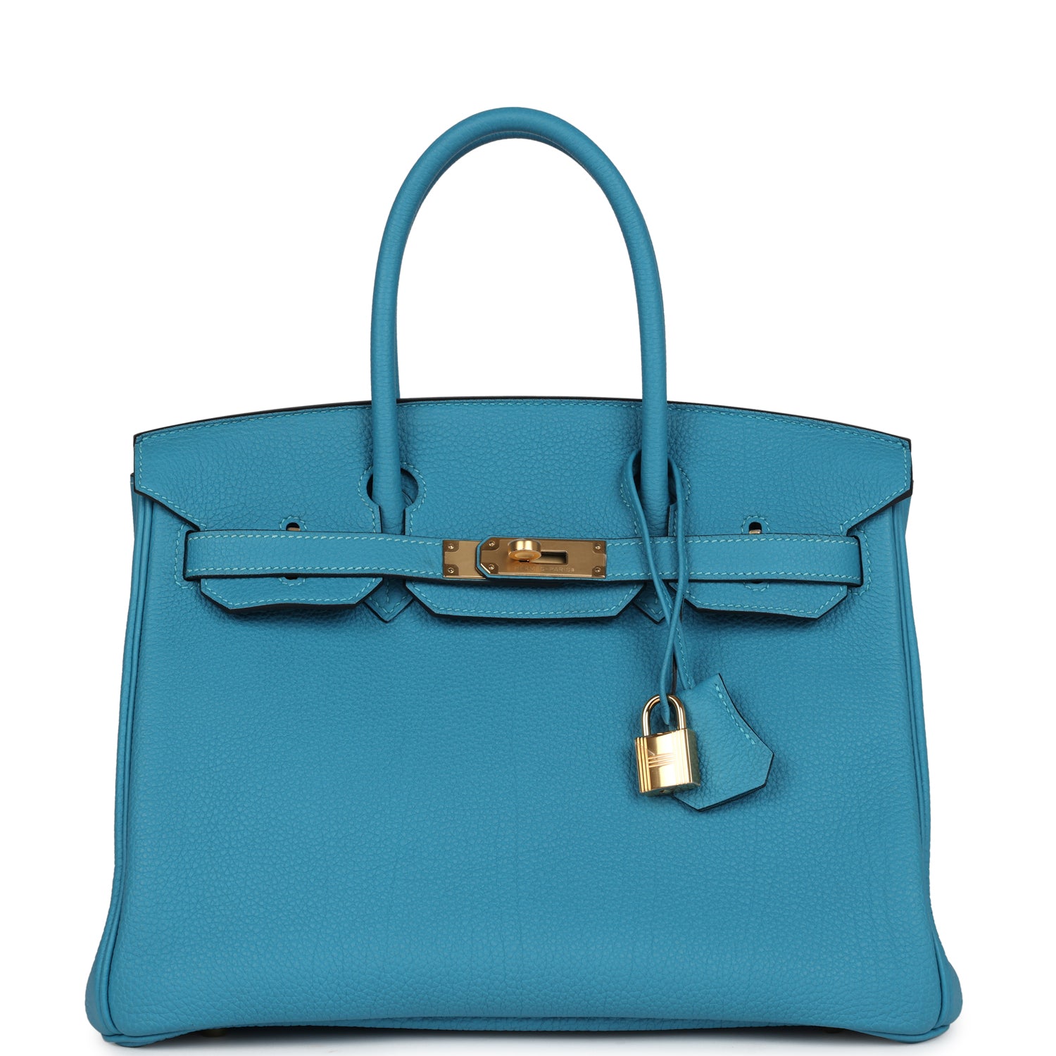 Pre-owned Hermes Birkin 30 Turquoise Togo Gold Hardware – Madison ...